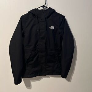 The Northface women’s hooded black zip jacket-xs